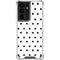 White and Black Polka Dots Galaxy S21 Ultra 5G Clear Case